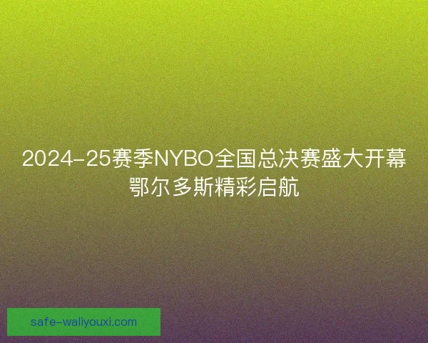 2024-25赛季NYBO全国总决赛盛大开幕鄂尔多斯精彩启航
